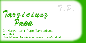 tarziciusz papp business card